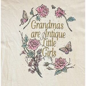 Vintage‎ 1997 Grandma's Are Antique Little Girls T Shirt Size Large Butterflies